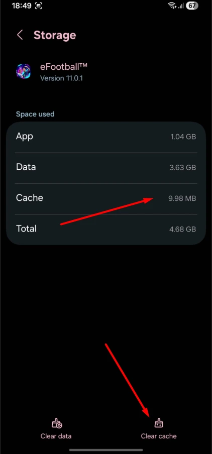 Screenshot of Accumulated Cache and Temporary Files | Image Credit: My Android News