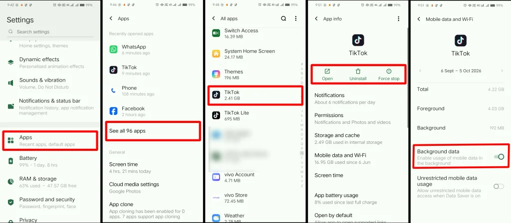 Android App Background Data Restriction