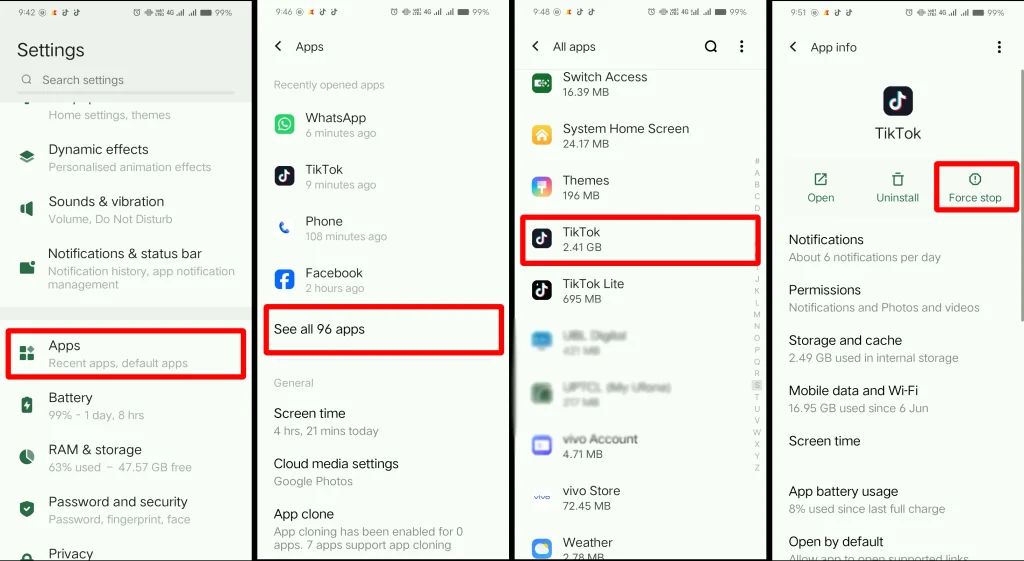 Android App Force Stop