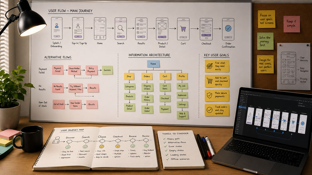 Map the User Flow and Information Architecture