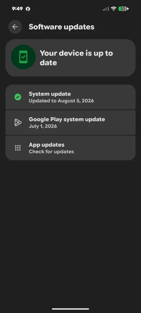 Google Pixel 8 sotware update
