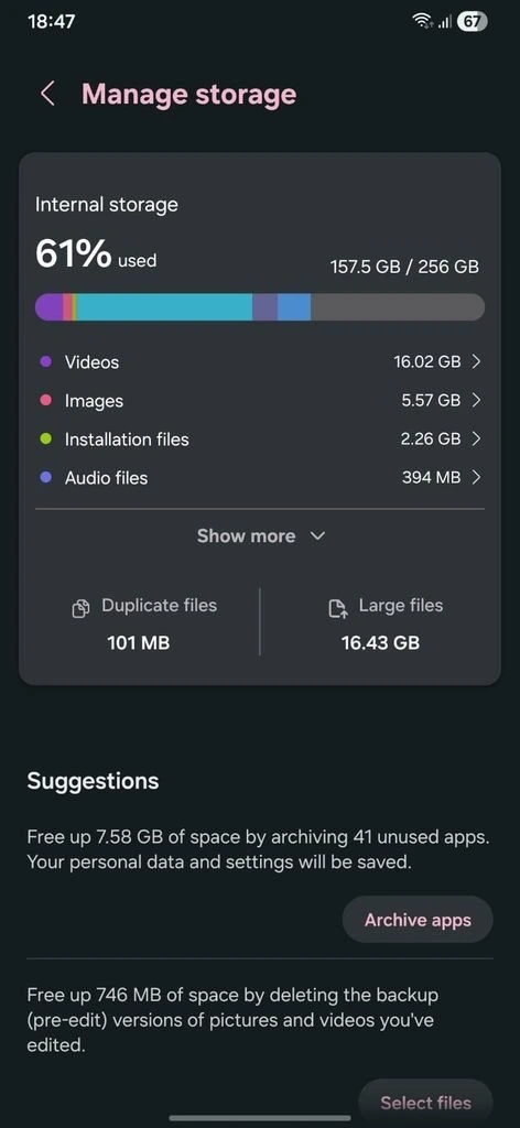 Storage Is Nearly Full