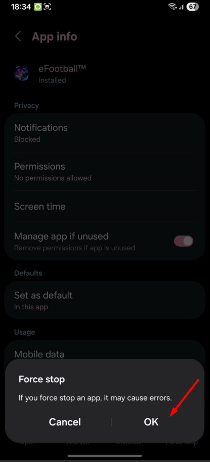 Force Stop App