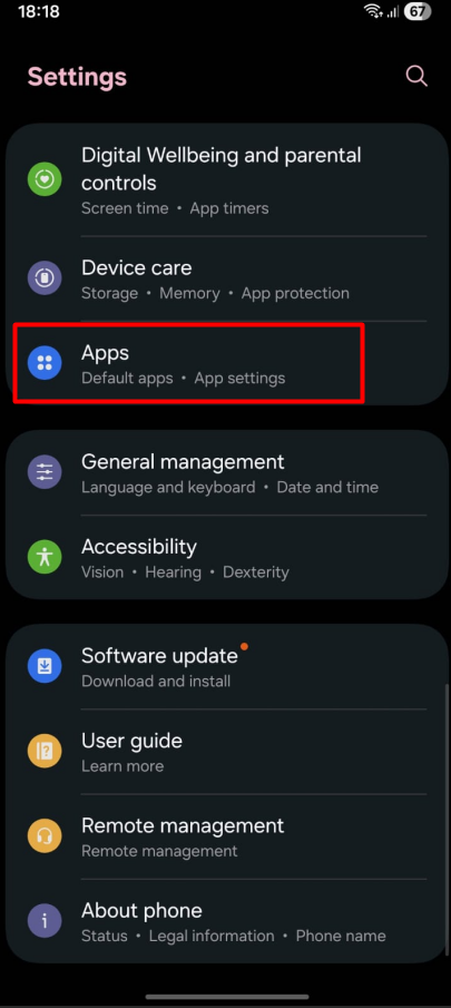 Force Stop the App