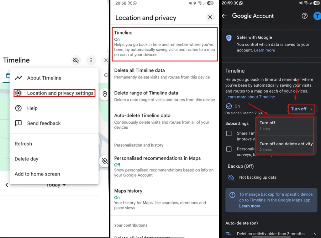 Stop Google Maps From Saving Location History