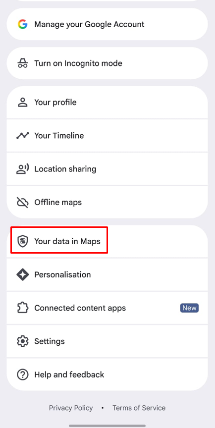Your data in Maps