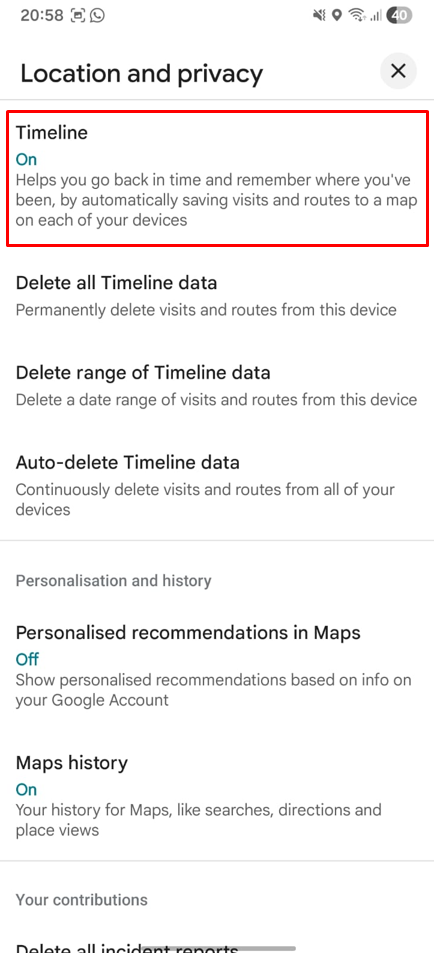 Click Timeline